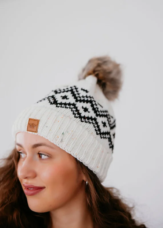 Speckled Pom Beanie