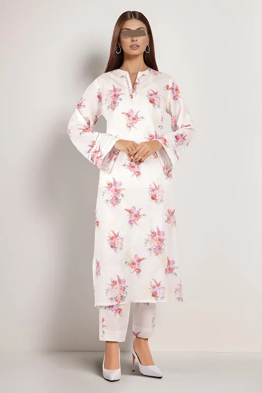 Printed Embroidered Cambric Stitched 2 Piece (Shirt/Trouser)