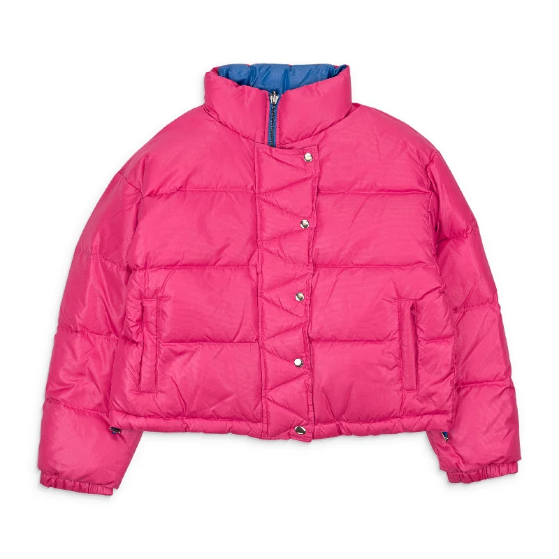 CALLIPYGIAN REVERSIBLE PINK BLUE PUFFER COAT