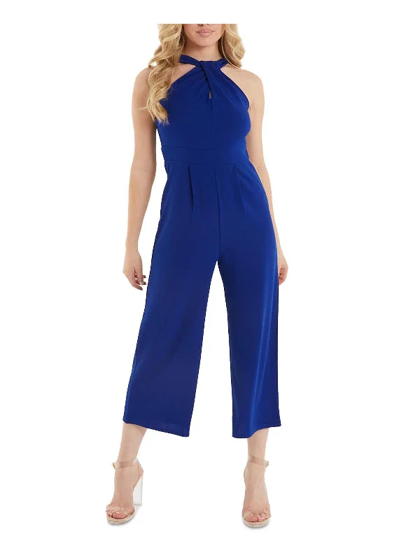 Womens Halter Wide Leg Jumpsuit