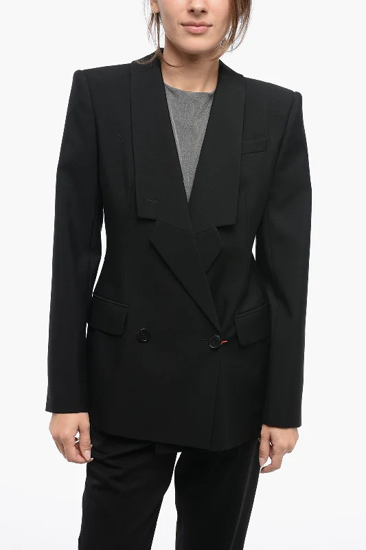 Alexander Mcqueen Double-Breasted Slim Fit Wool Blazer