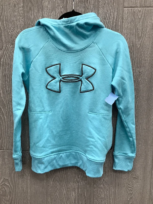 Athletic Sweatshirt Hoodie By Under Armour In Blue, Size: M