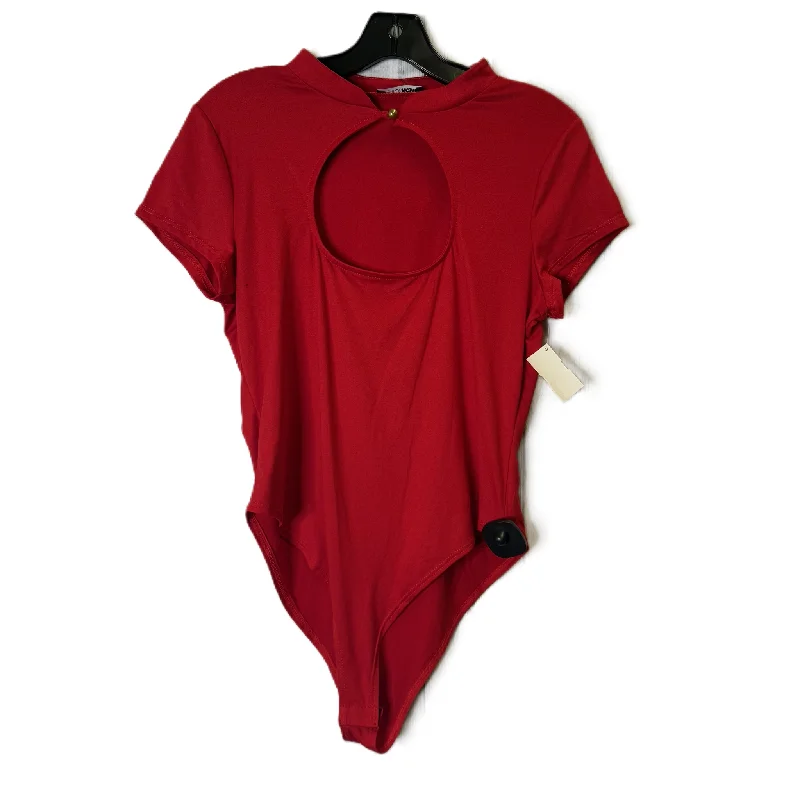 Bodysuit By Fashion Nova In Red, Size: Xl