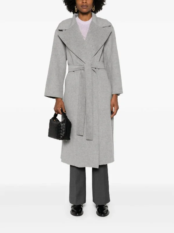 Olanda Coat In Light Grey