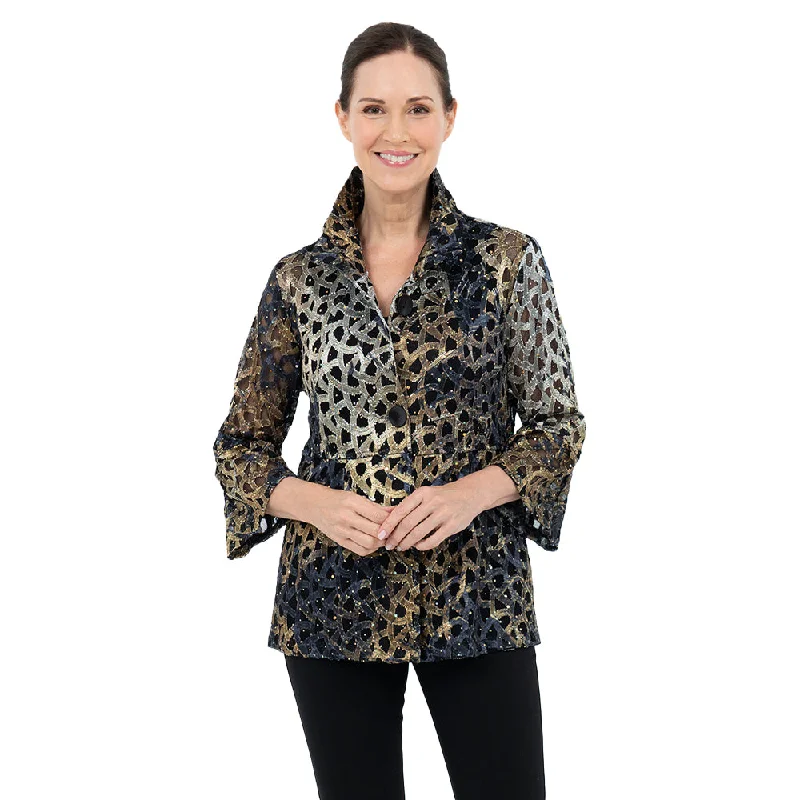 Damee Sequin Soutache Jacket in Gold - 400-GLD - Size L Only!