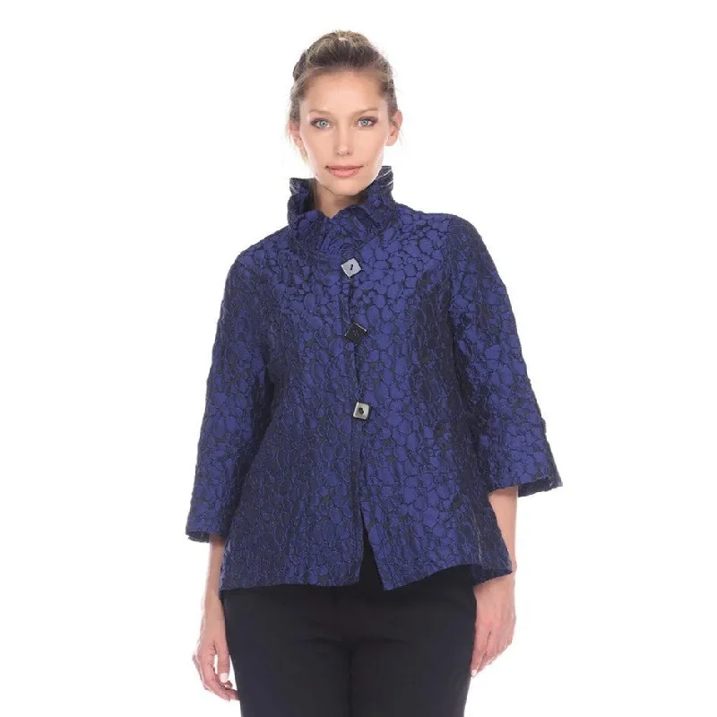 Moonlight Jacquard Ruffle Collar Jacket - 2455-TAF