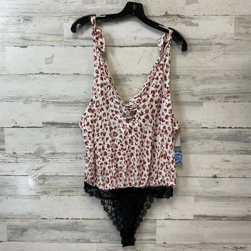 Bodysuit By Free People In Animal Print, Size: L