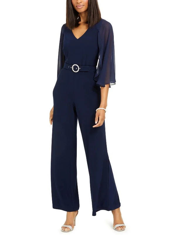 Womens Chiffon Open Sleeves Jumpsuit