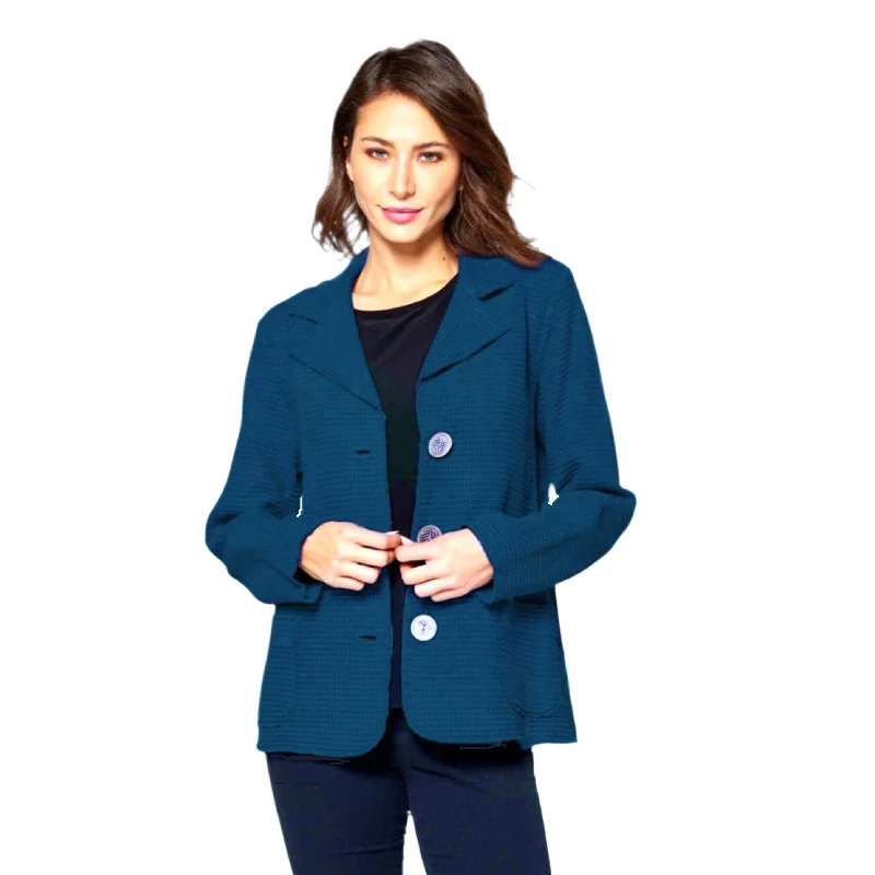 Focus Fashion Waffle Jacket in Deep Sea - SW203-DS -