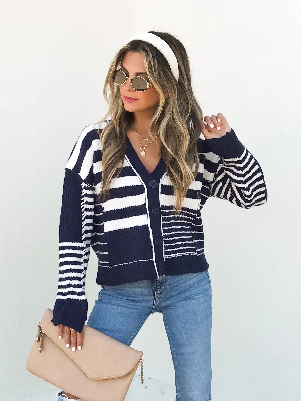 Finders Keepers Stripe Button Sweater