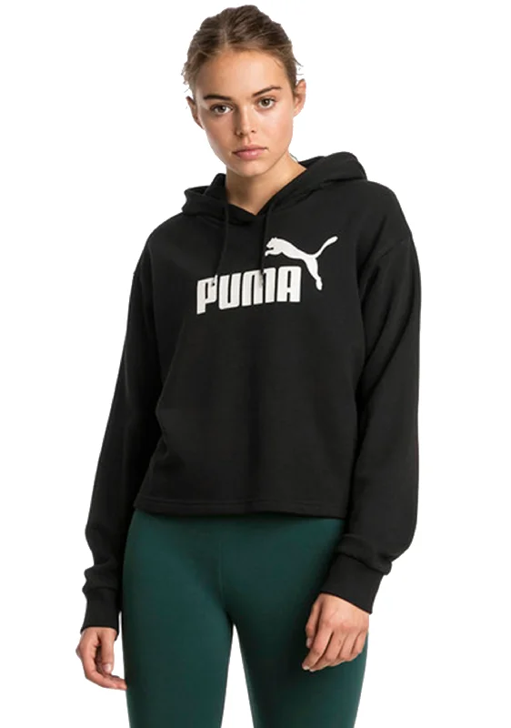 Puma Womens ESS Cropped Logo Hoodie FL <br> 586869 01