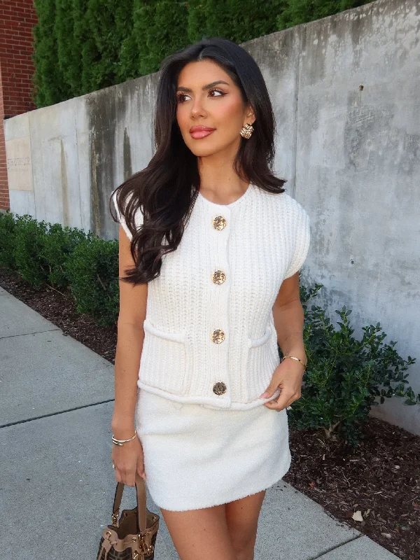 Layken Knit Top in Ivory