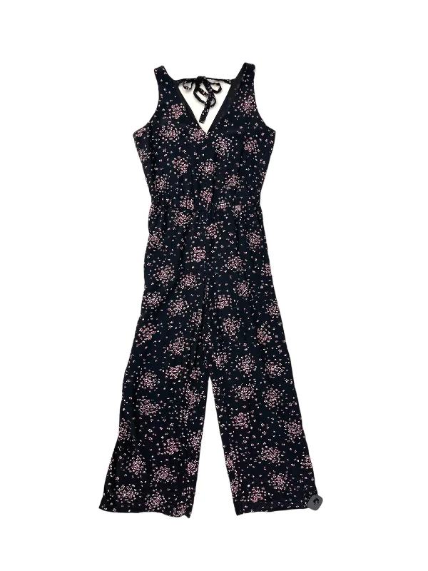 Jumpsuit By Loft In Black & Pink, Size: S