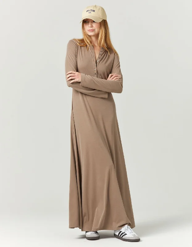 Vaughn Longsleeve Dress - Stone