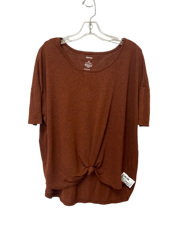 Brown Top Short Sleeve Sonoma, Size M