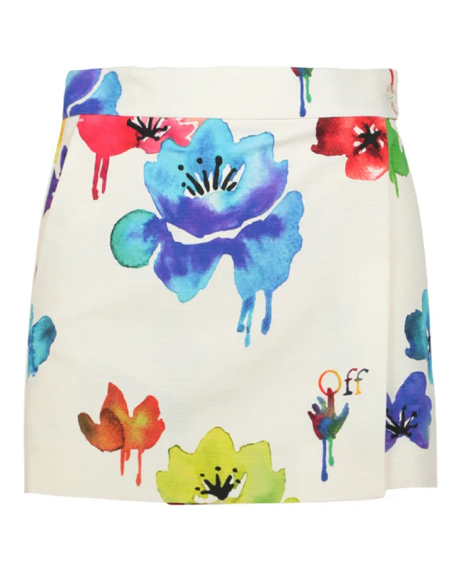 Floral Printed Mini Skirt