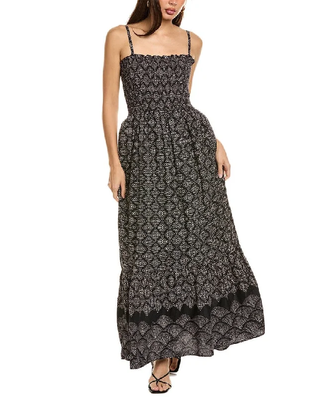 Michael Stars Alejandra Smocked Maxi Dress