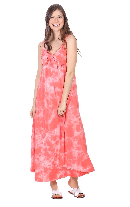 Miranda Maxi in Coral Tie Dye