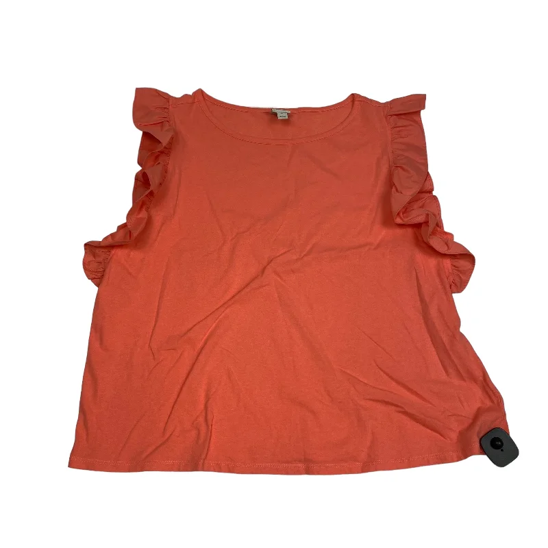 Orange Top Short Sleeve Worthington, Size Xl