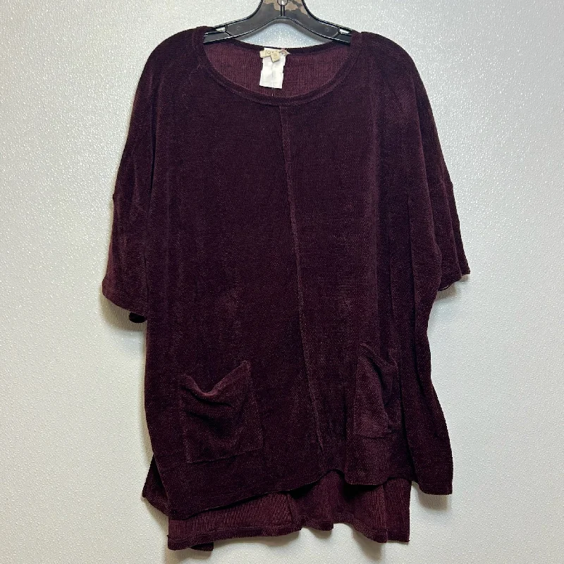 Plum Top Short Sleeve Oddi, Size Os