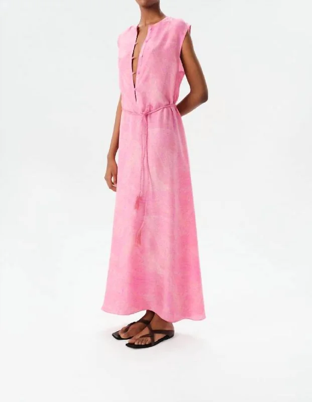 Serrano Williams Sleeveless Maxi Dress In Fuschia Vibes 99