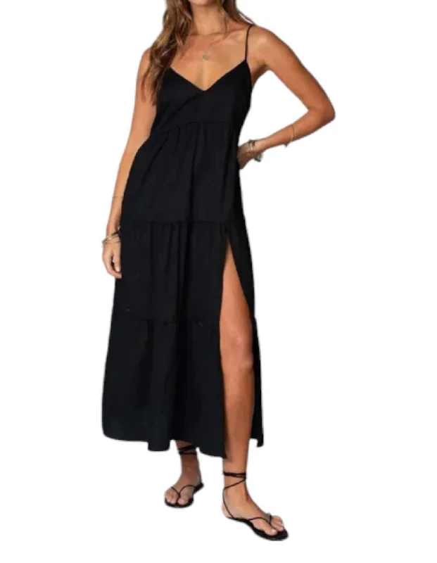 The Try Me Maxi Dress In Black