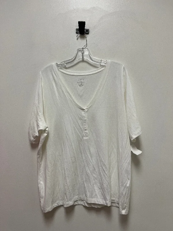 White Top Short Sleeve Banana Republic, Size 2x