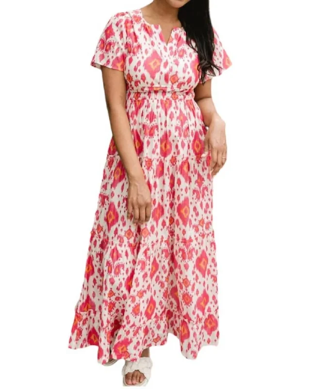 Willow Maxi Dress In Bright Rose