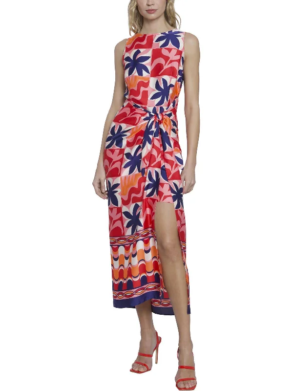 Womens Special Occasion Faux Wrap Maxi Dress