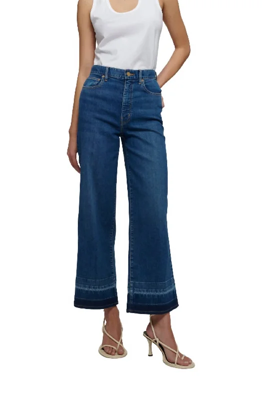 Isla High Rise Wide Crop Denim In Mercer