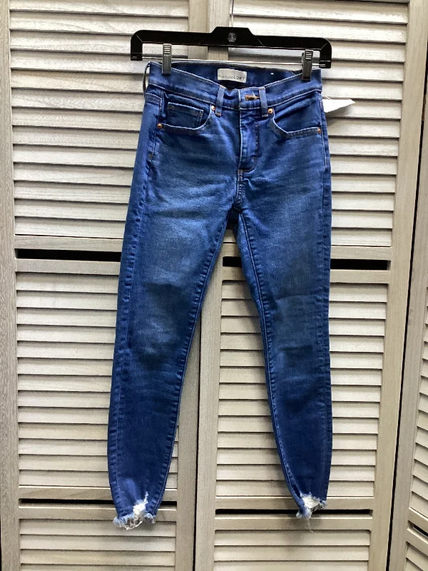 Jeans Skinny By Loft In Blue Denim, Size: 0