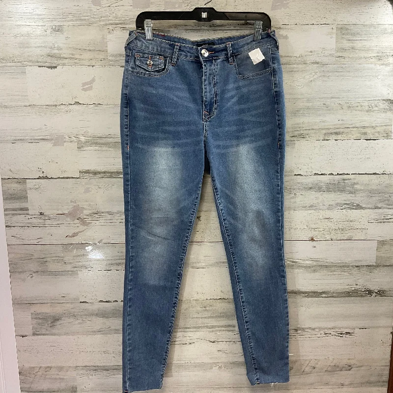 Jeans Skinny By True Religion In Blue Denim, Size: 10