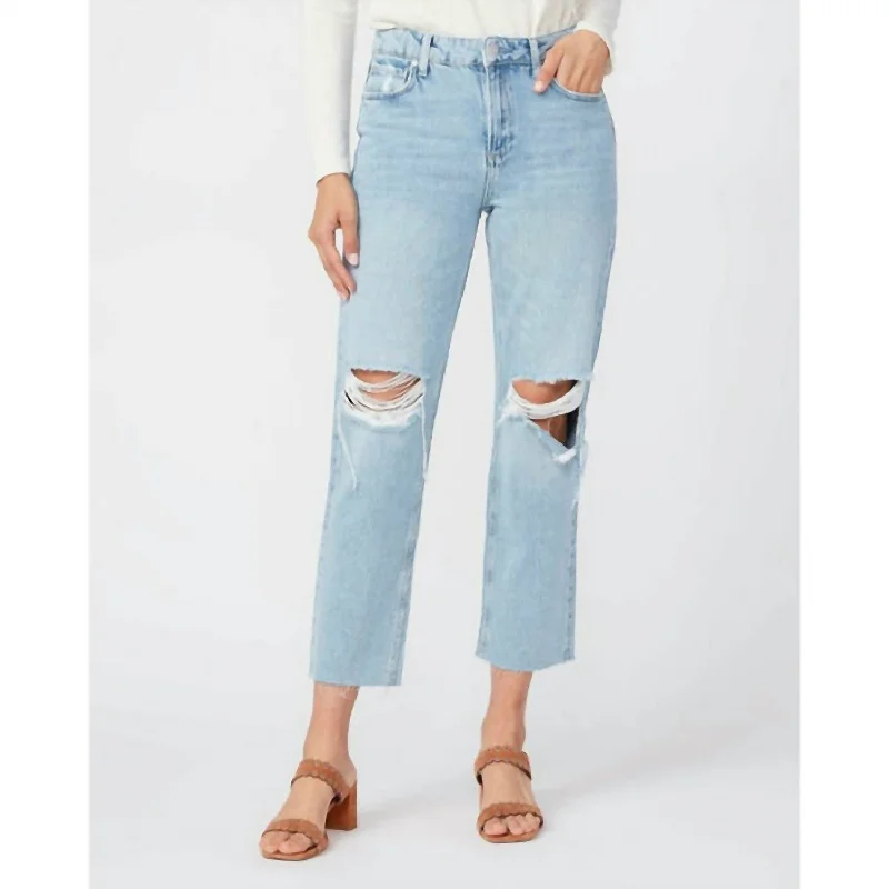 Noella Staight Leg Raw Hem Jean In Doretta