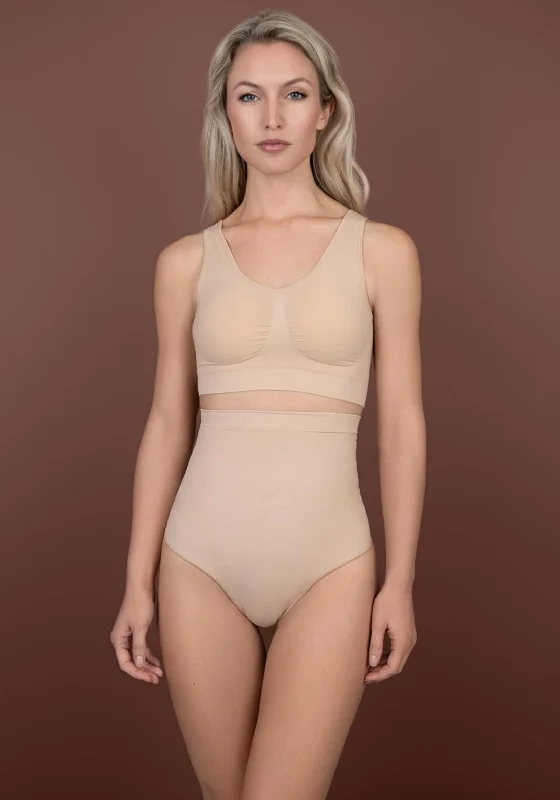 Bye Bra Seamless Velvet Touch Bra Top, Beige