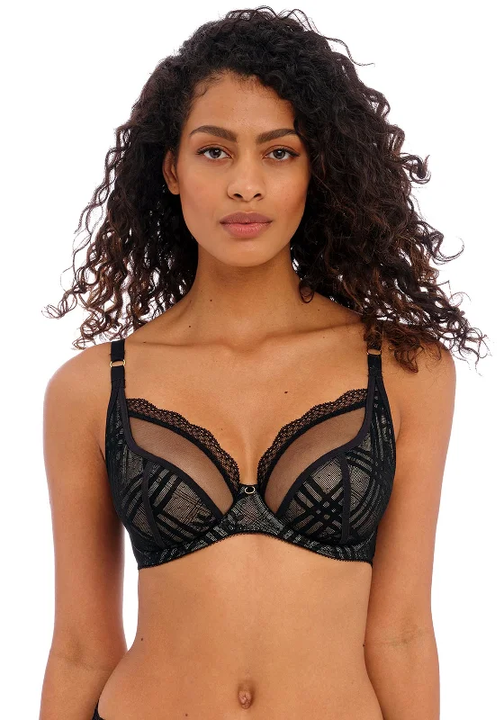 Freya Fatale Plunge Bra, Black