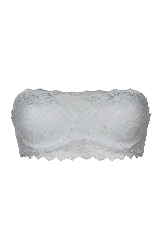 The Loren Lace Strapless Bra, White