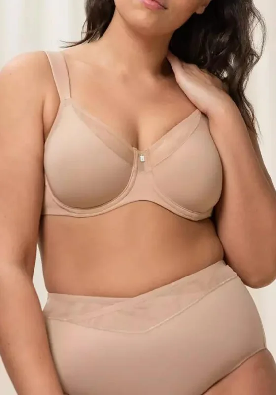 Triumph True Shape Sensation W01 Minimiser Bra, Beige