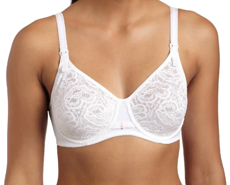 Underwire Nursing Bra In White