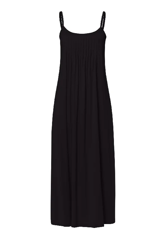 Juliet Pleated Cotton Chemise | Black 77748-019