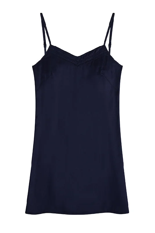 Mulberry Silk Nightdress/Slip -Midnight Navy