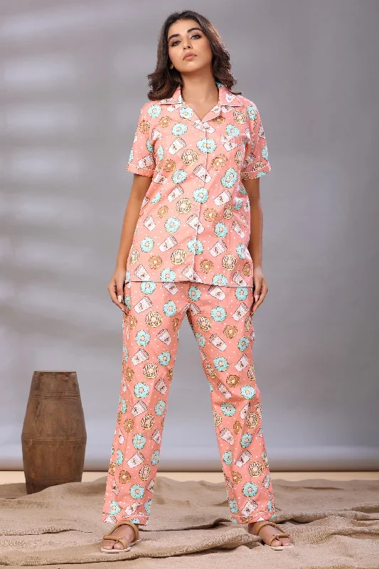 Donut Coffee Classic Pajama Set