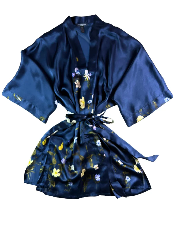 Samantha Chang Classic Silk Short Robe