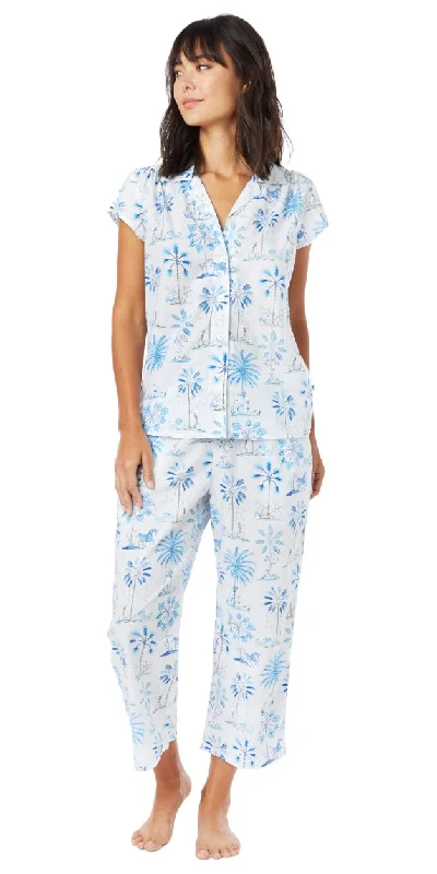 Capri Pajama Set - Palm Jungle