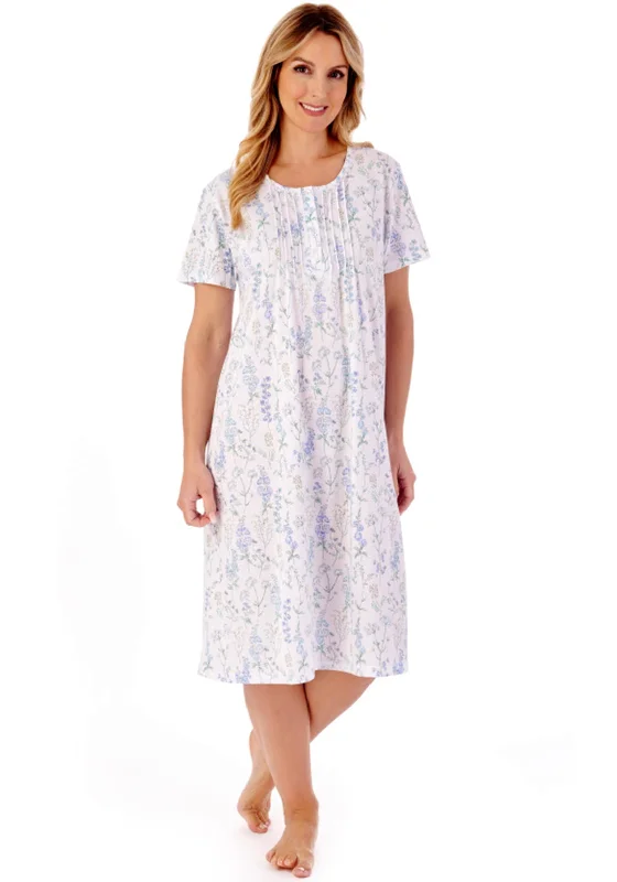 Slenderella Floral Meadow Night Dress, Blue