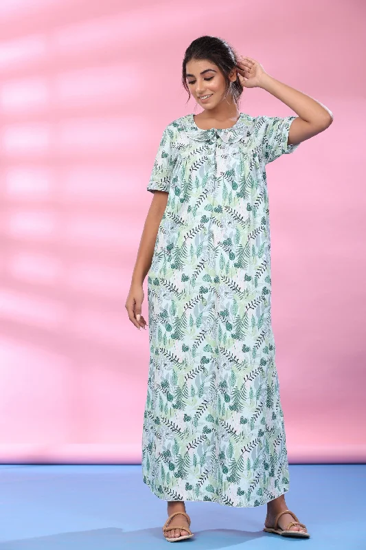 Tropical Garden Print Night Gown