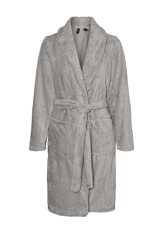 Vero Moda Cosy Fleece Dressing Gown, Silver